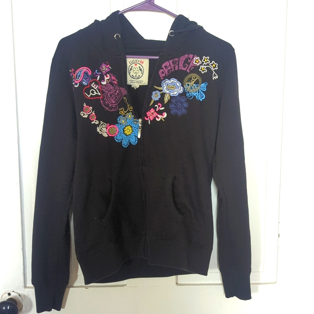 Lucky brand zip sweatshirt